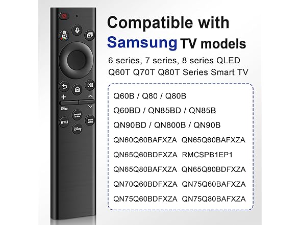 Voice Remote for Samsung Frame/Serif/QLED 4K 8K Smart TVs