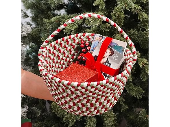 Holiday Multi Braided Gift Basket - Holiday Blend