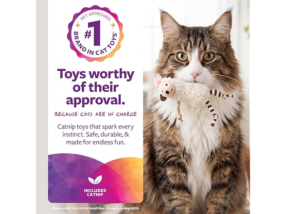 SmartyKat Farm Friends Refillable Catnip Cat Toys