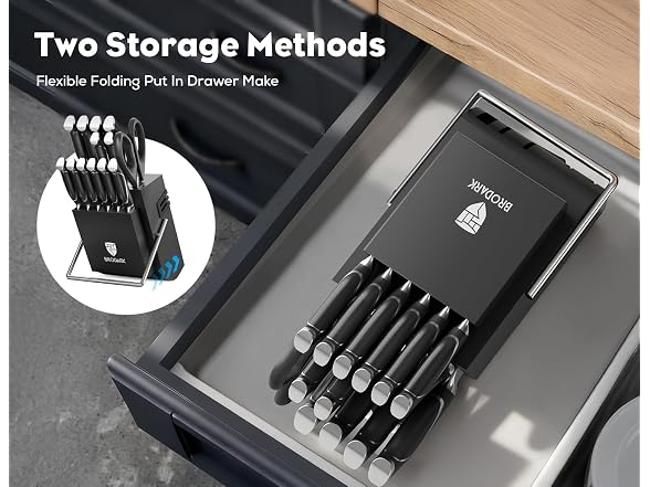 BRODARK 15 Pcs Sharp Knives Set