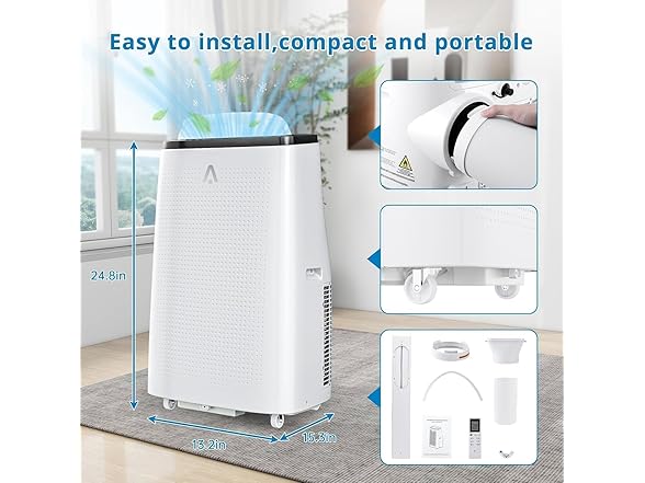 Vossfamul 14000 BTU Room Portable Air Conditioner
