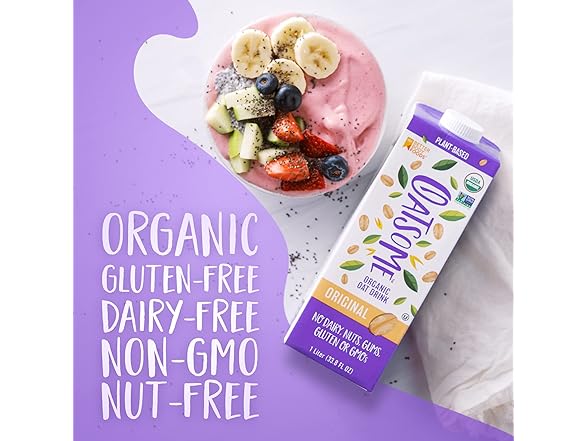 1CT Oatsome Organic Oat Milk, 1-Liter Carton