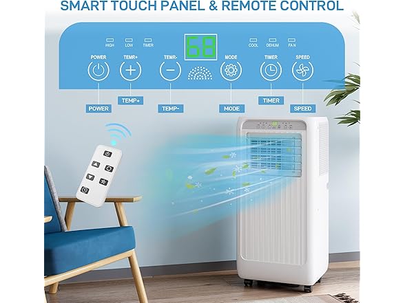 Vossfamul 10000 BTU Portable AC with Remote