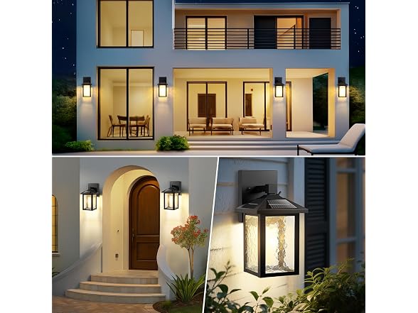 BesLowe Solar Wall Lights Outdoor - Gallery 7