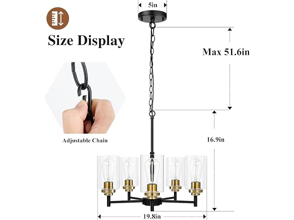 Sucolite 5 Light Chandelier