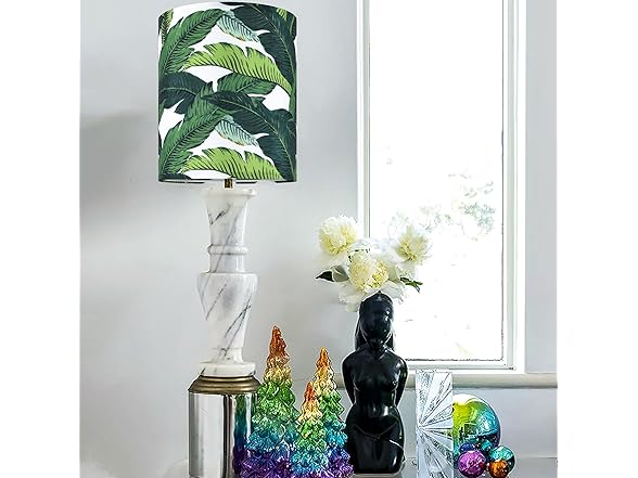 GO&SO 9.8" Tall Drum Printed Lamp Shade