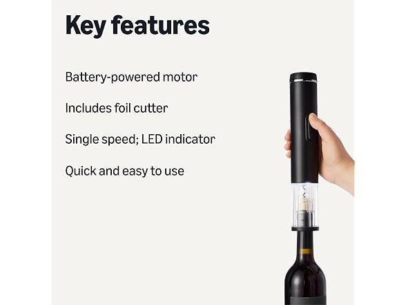 Amazon Basics Cordless Electric Wine Opener