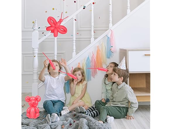 HYKJNBW 100Pcs Pastel Red 260 Balloons