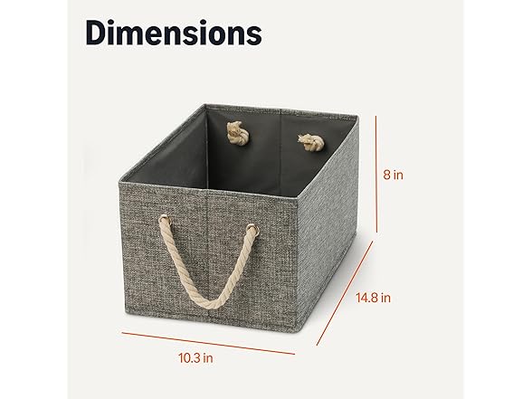 Amazon Basics Storage Bins w/Rope Handles