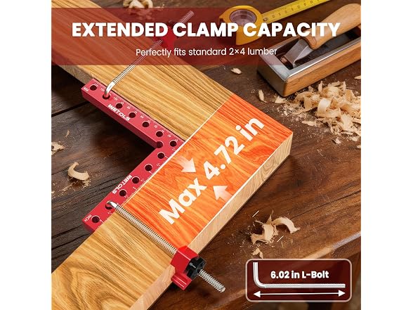 WETOLS 4Pcs 5.5" Corner Clamps