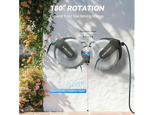 Relhost W2058 Retractable Garden Hose Reel