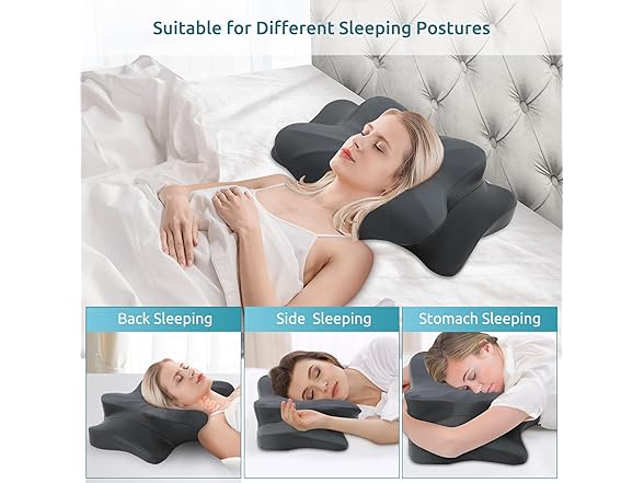 DONAMA Cervical Pillow, Dark Grey