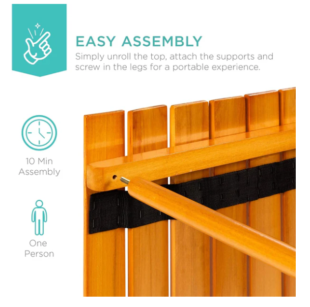 SONICGRACE All Purpose Foldable Wooden Table - Gallery 15