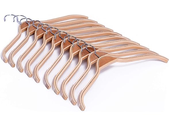 CROS Slim Wooden Hangers 30-Pack