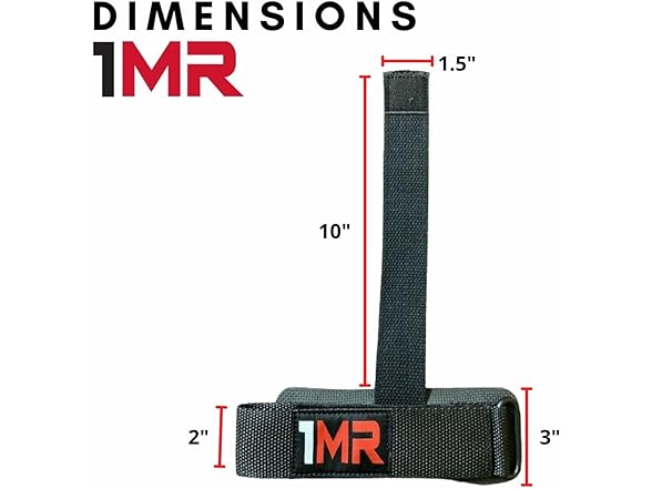1MR PRO Weight Lifting Straps with Wrist