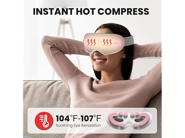 Eye Massager with Heat & Wireless Music