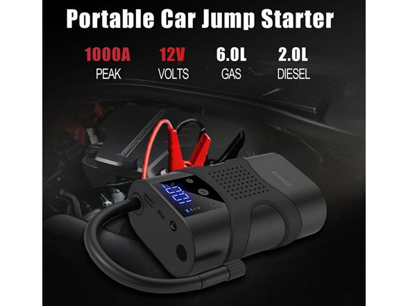 Traverse 2-in-1 Jump Starter Inflator, 1000A 12V