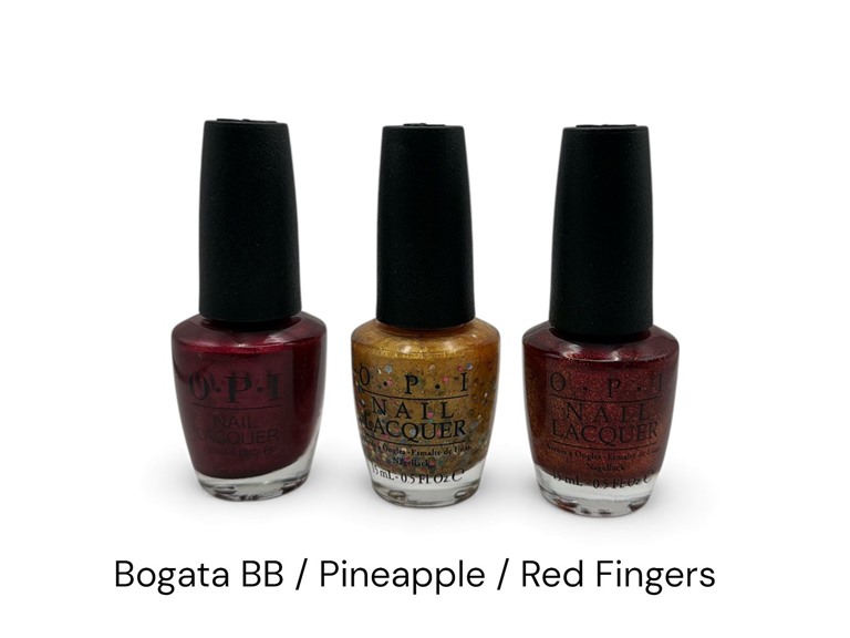 OPI Nail Lacquer 3-Pack Long-Lasting, High-Shine Shades, Red Fingers + More