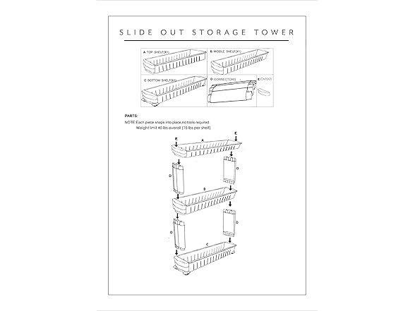 Modern Home Narrow Sliding Storage Organizer Rack