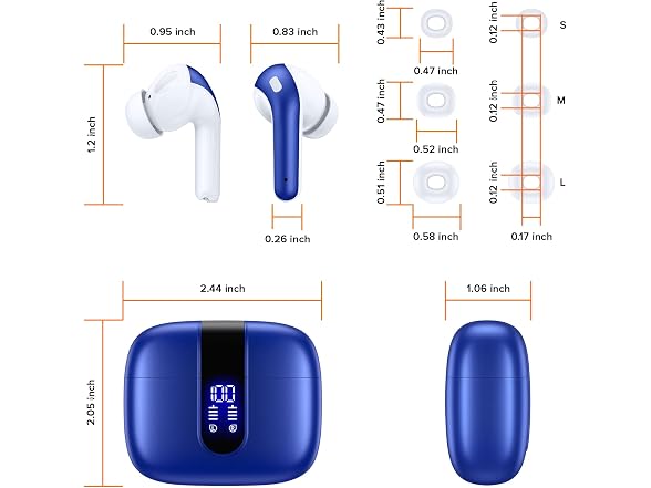 TAGRY True Wireless Earbuds 60H IPX5