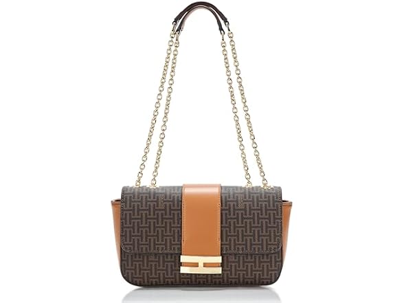 HALSTON H Lizzy Signature Logo Magnetic Snap Shoulder