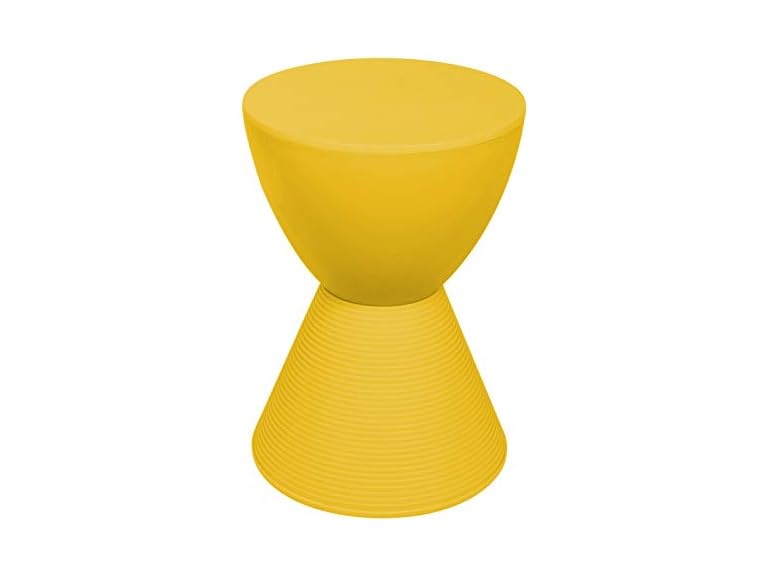 LeisureMod BS12Y Boyd Round Side Table Yellow