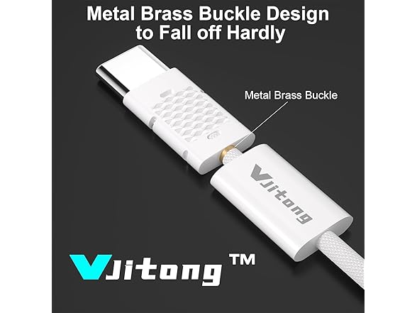 60W 3.3FT Nylon Braided USB Type C Cable, 3-Pack