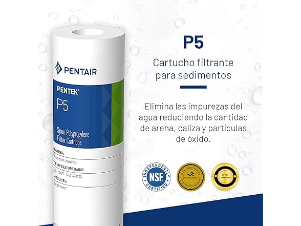 Pentek Pentair P5 Sediment Water Filter, 10 inch