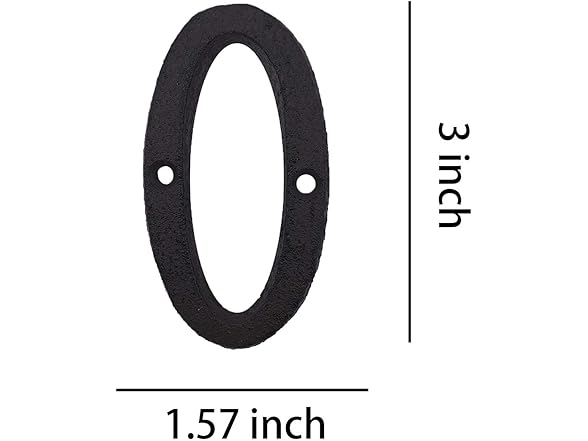 3 inch high cast iron numbers