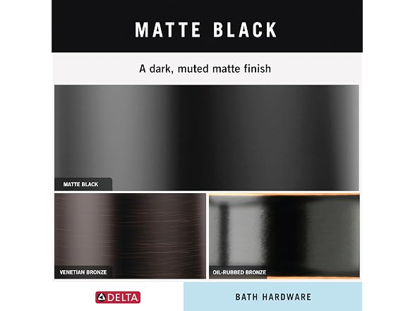 Delta 75935-BL Delta Towel Hook Matte Black