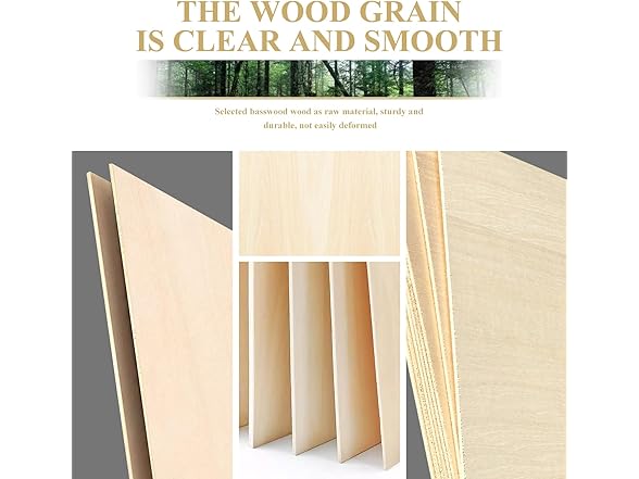 QSJQllo 36 Pack Basswood Sheets