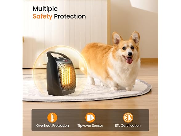 Kismile Small Electric Space Heater Ceramic Space Heater