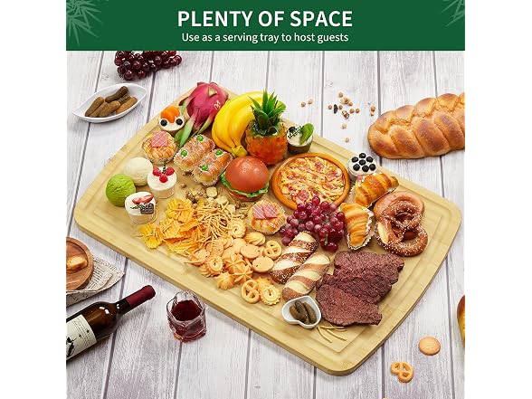 OUTLANE 30'' x 20'' Large Bamboo Cutting Board