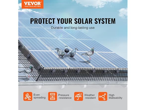 6 inch x 100ft Solar Panel Bird Guard, Critter