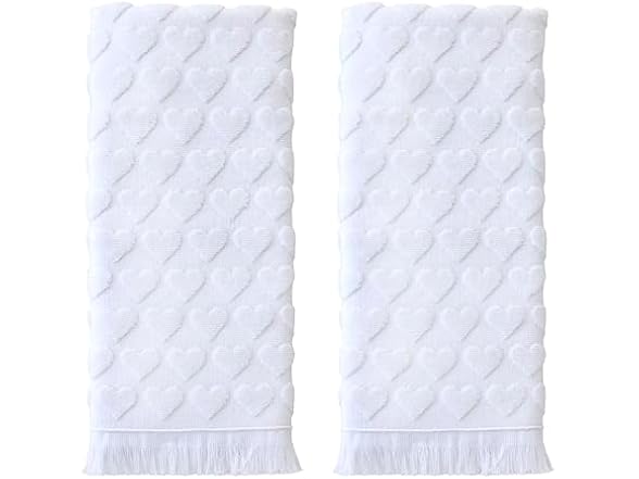 SKL Home Valentine's Day Heart Jacquard 100% Cotton 2Pc