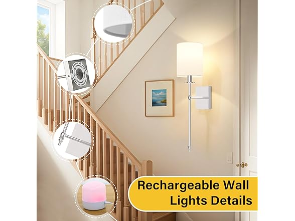 Bosceos B0DZ2MGX94 27 Inch Battery Operated Wall Sconces