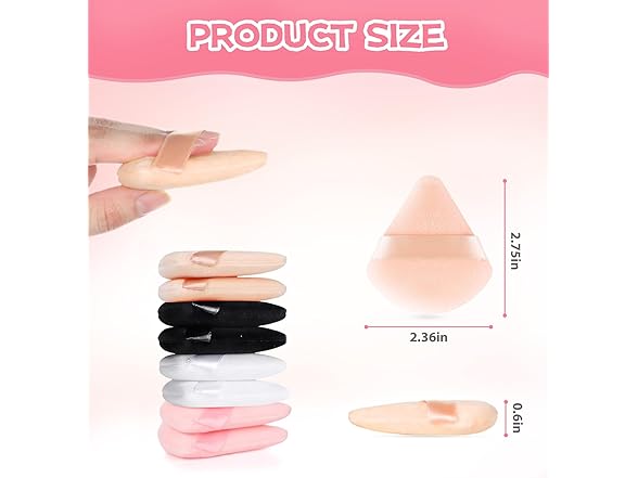 8 Pieces Triangle Powder Puff