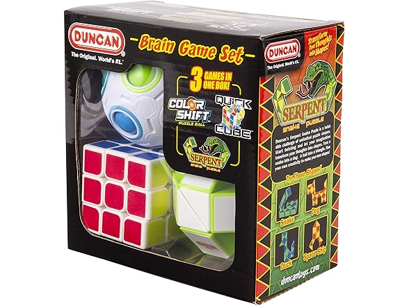 Duncan Brain Game Set, 3 Piece Small Fidget Puzzle Set