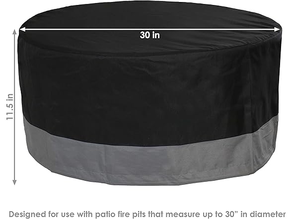 Sunnydaze Decor NY-258 Round Fire Pit Cover 30in Black