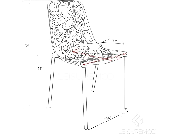 LeisureMod DC23 Devon Patio Dining Chair