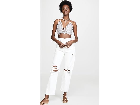 Free People Women (L) Adella Bralette Light Grey