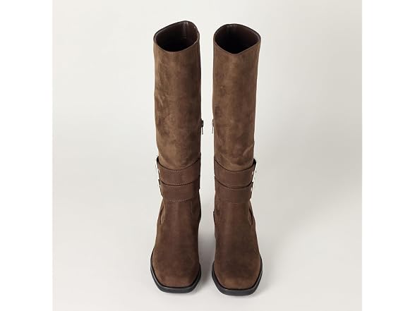 The Drop Women's Sage Tall Biker Boot with Buckles