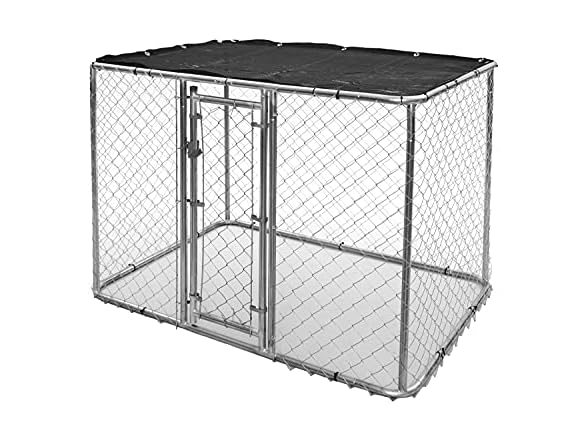 Chain Link Portable Kennel w/ Sunscreen
