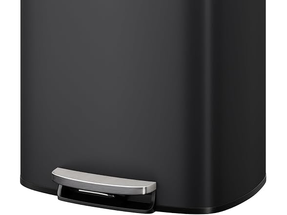 Takywep 13 Gal/50L & 2.6 Gal/10L Stainless Steel Trash Can Combo Set Black