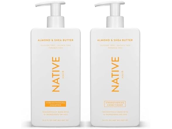 Native Shampoo and Conditioner Almond and Shea Butter