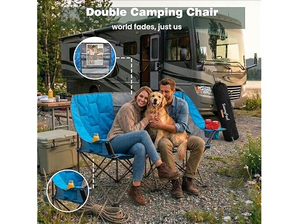 SUNNYFEEL Blue Loveseat Camping Chair