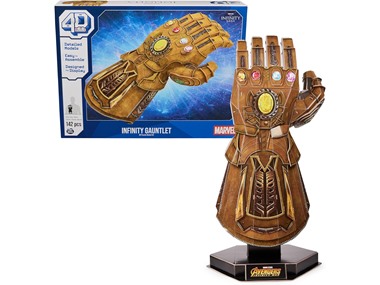 $9.99, Was $39.99, 75% Off! 4D Build, Marvel Infinity Gauntlet 3D Puzzle Model Kit dealfomo