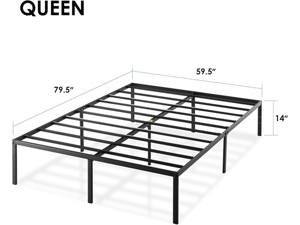 Best Price 14" Queen Mattress Platform Bed