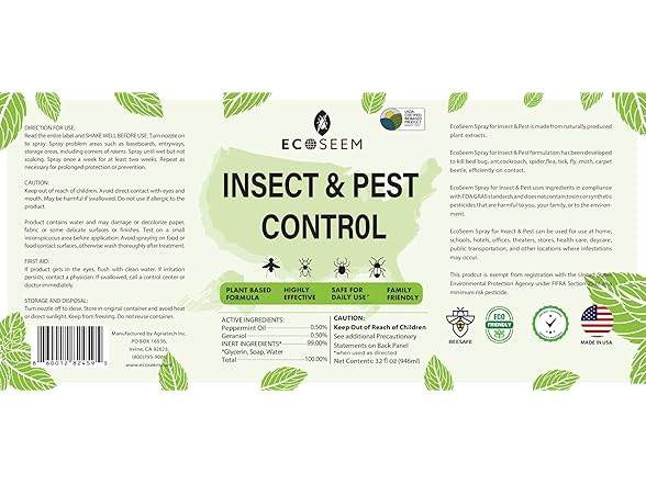 Ecoseem Peppermint Oil Spray for Bugs
