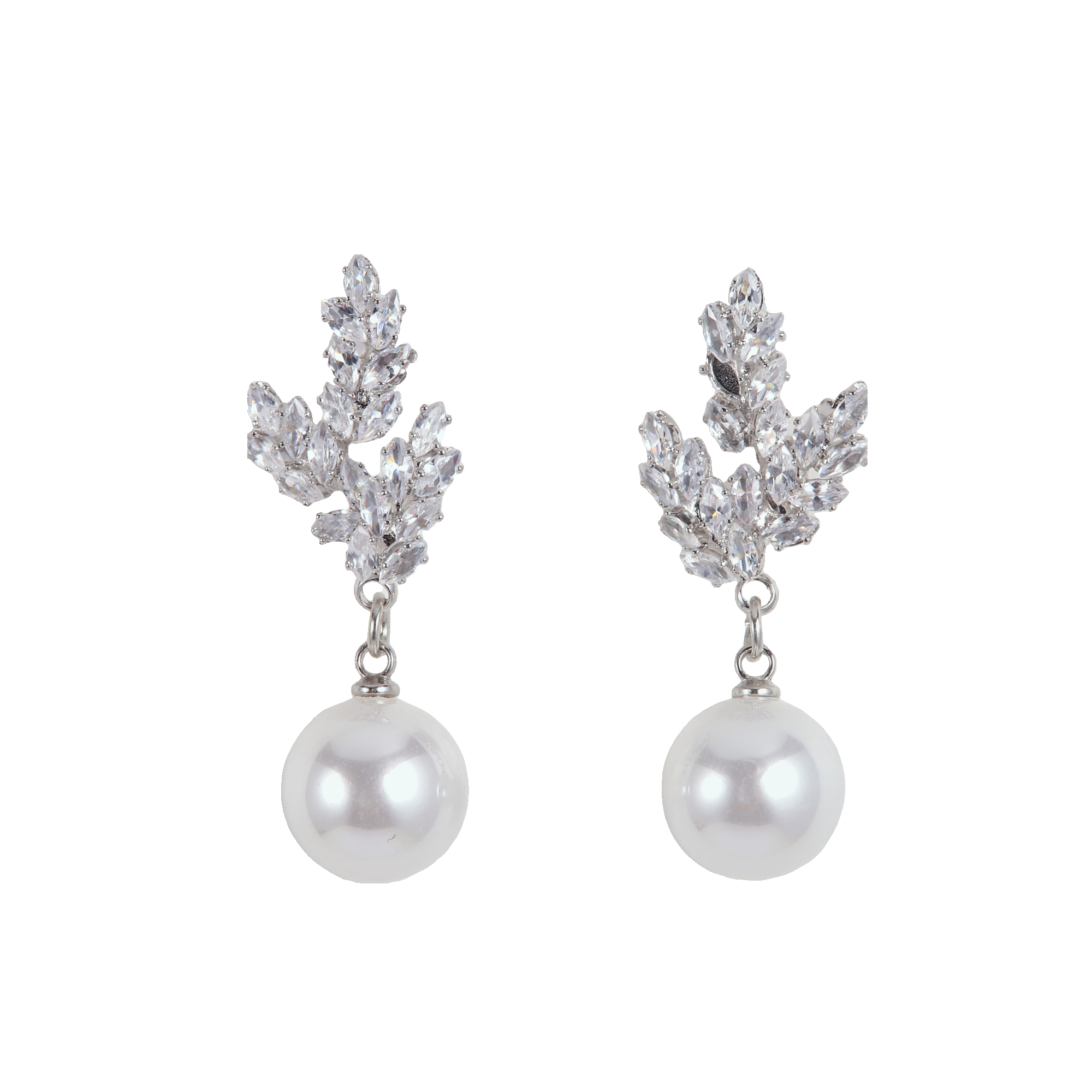 Stainless Steel Silver Drop Earrings - Gallery 5